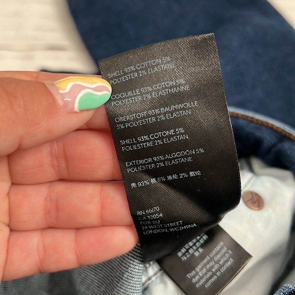 We The Free Jeans 28 High Waist Stretchy Dark Blue - Picture 7 of 8